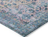 Piper Looms Chantille Border ACN1755 Denim Machine Washable Area Rug Corner Image