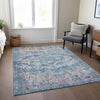 Piper Looms Chantille Border ACN1755 Denim Machine Washable Area Rug Lifestyle Image Feature