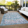 Piper Looms Chantille Border ACN1755 Denim Machine Washable Area Rug Outdoor Lifestyle Image Feature