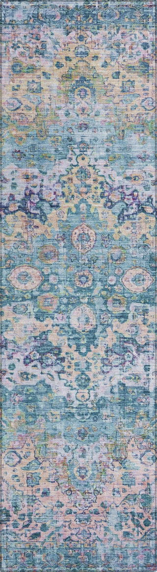 Piper Looms Chantille Border ACN1755 Denim Machine Washable Area Rug Runner Main Image