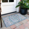Piper Looms Chantille Border ACN1755 Denim Machine Washable Area Rug Scatter Outdoor Lifestyle Image Feature