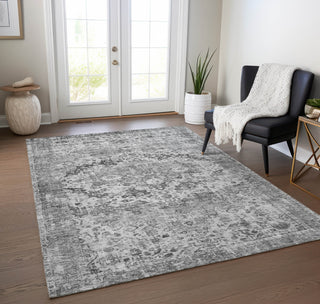 Piper Looms Chantille Border ACN1755 Gray Machine Washable Area Rug Lifestyle Image Feature