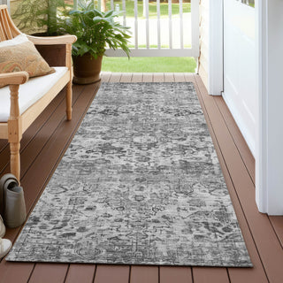 Piper Looms Chantille Border ACN1755 Gray Machine Washable Area Rug Runner Outdoor Lifestyle Image Feature