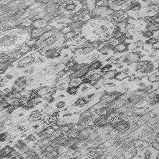 Piper Looms Chantille Border ACN1755 Gray Machine Washable Area Rug Swatch Image