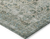 Piper Looms Chantille Border ACN1755 Sage Machine Washable Area Rug Corner Image