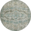 Piper Looms Chantille Border ACN1755 Sage Machine Washable Area Rug Round Main Image