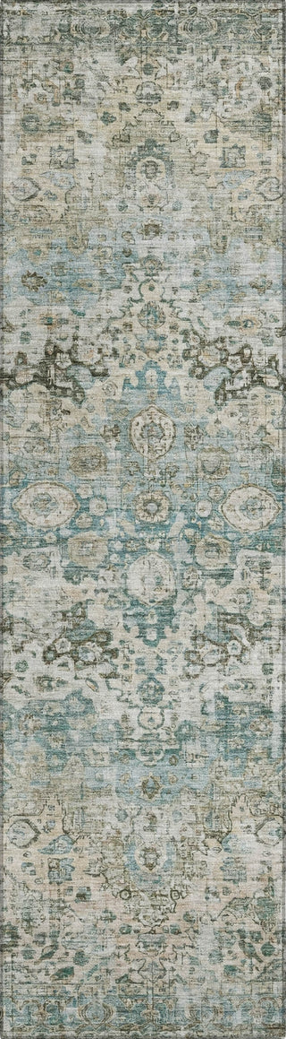 Piper Looms Chantille Border ACN1755 Sage Machine Washable Area Rug Runner Main Image