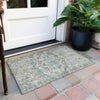 Piper Looms Chantille Border ACN1755 Sage Machine Washable Area Rug Scatter Outdoor Lifestyle Image Feature
