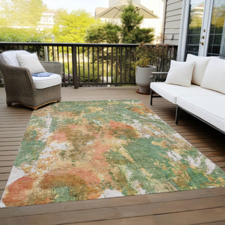 Piper Looms Chantille Modern ACN1756 Fern Machine Washable Area Rug Outdoor Lifestyle Image Feature