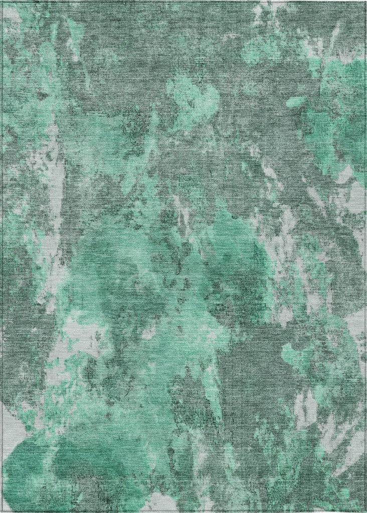 Piper Looms Chantille Modern ACN1756 Teal Machine Washable Area Rug main image