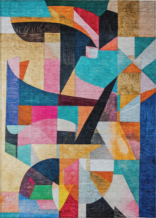 Piper Looms Chantille Abstract ACN1757 Blue Machine Washable Area Rug main image