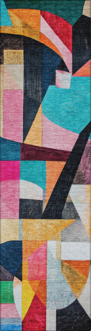 Piper Looms Chantille Abstract ACN1757 Blue Machine Washable Area Rug Runner Main Image