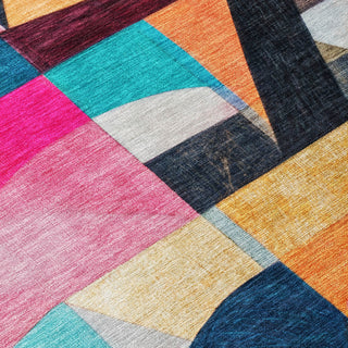 Piper Looms Chantille Abstract ACN1757 Blue Machine Washable Area Rug Swatch Image