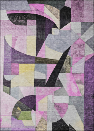 Piper Looms Chantille Abstract ACN1757 Purple Machine Washable Area Rug main image