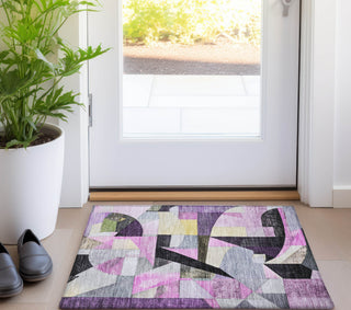 Piper Looms Chantille Abstract ACN1757 Purple Machine Washable Area Rug Scatter Lifestyle Image Feature