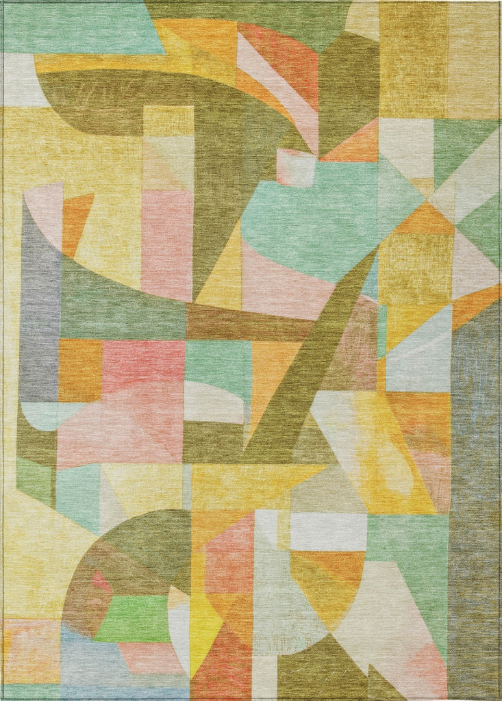 Piper Looms Chantille Abstract ACN1757 Wheat Machine Washable Area Rug main image