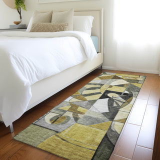 Piper Looms Chantille Abstract ACN1758 Brown Machine Washable Area Rug Runner Lifestyle Image Feature