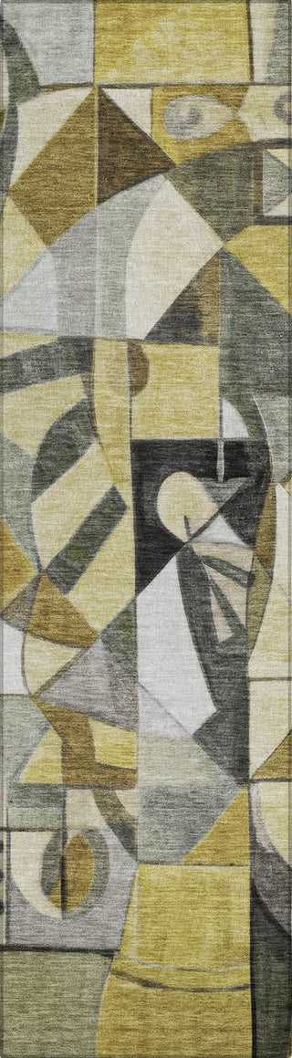 Piper Looms Chantille Abstract ACN1758 Brown Machine Washable Area Rug Runner Main Image
