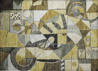 Piper Looms Chantille Abstract ACN1758 Brown Machine Washable Area Rug Scatter Main Image