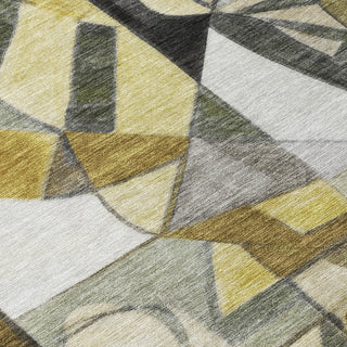 Piper Looms Chantille Abstract ACN1758 Brown Machine Washable Area Rug Swatch Image