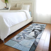 Piper Looms Chantille Abstract ACN1758 Denim Machine Washable Area Rug Runner Lifestyle Image Feature