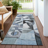 Piper Looms Chantille Abstract ACN1758 Denim Machine Washable Area Rug Runner Outdoor Lifestyle Image Feature