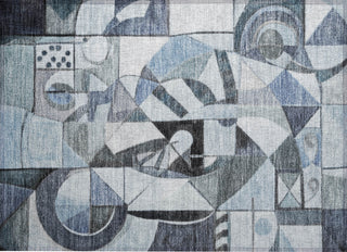 Piper Looms Chantille Abstract ACN1758 Denim Machine Washable Area Rug Scatter Main Image