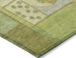 Piper Looms Chantille Abstract ACN1758 Fern Machine Washable Area Rug Corner Image