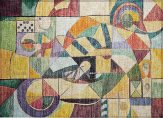 Piper Looms Chantille Abstract ACN1758 Gold Machine Washable Area Rug Scatter Main Image