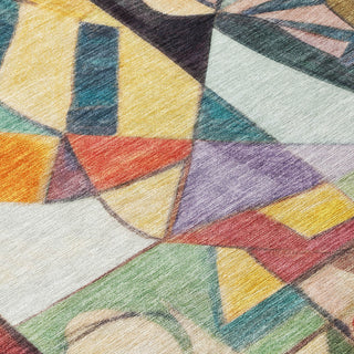 Piper Looms Chantille Abstract ACN1758 Gold Machine Washable Area Rug Swatch Image