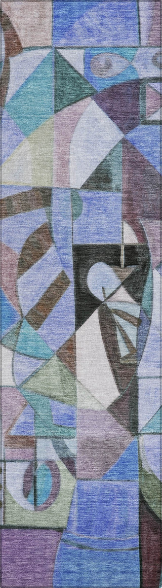 Piper Looms Chantille Abstract ACN1758 Green Machine Washable Area Rug Runner Main Image