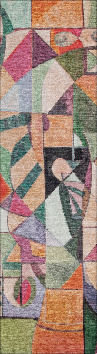 Piper Looms Chantille Abstract ACN1758 Orange Machine Washable Area Rug Runner Main Image