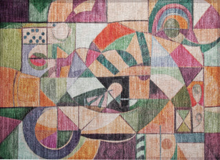 Piper Looms Chantille Abstract ACN1758 Orange Machine Washable Area Rug Scatter Main Image