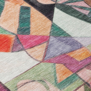 Piper Looms Chantille Abstract ACN1758 Orange Machine Washable Area Rug Swatch Image