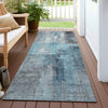 Piper Looms Chantille Modern ACN1759 Blue Machine Washable Area Rug Runner Outdoor Lifestyle Image Feature