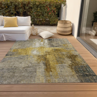 Piper Looms Chantille Modern ACN1759 Granite Machine Washable Area Rug Outdoor Lifestyle Image Feature