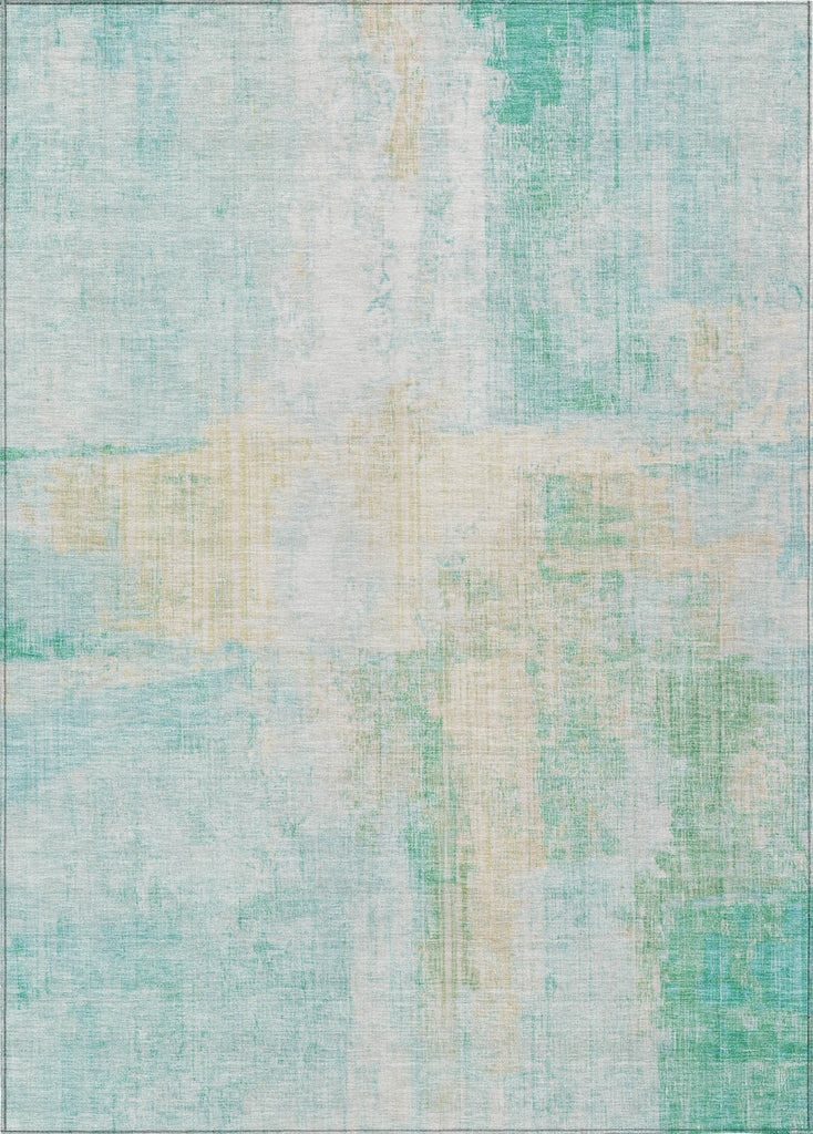 Piper Looms Chantille Modern ACN1759 Teal Machine Washable Area Rug main image