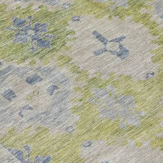 Piper Looms Chantille Border ACN1760 Aloe Machine Washable Area Rug Swatch Image