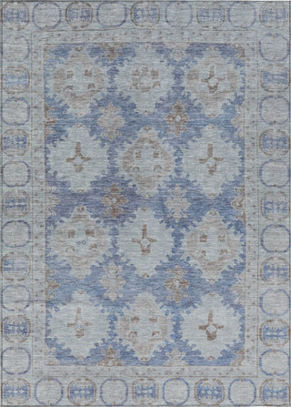 Piper Looms Chantille Border ACN1760 Blue Machine Washable Area Rug main image