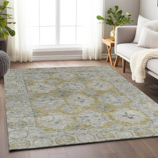 Piper Looms Chantille Border ACN1760 Wheat Machine Washable Area Rug Lifestyle Image Feature