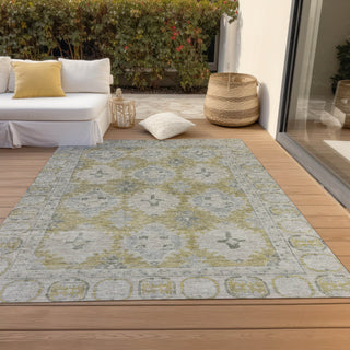 Piper Looms Chantille Border ACN1760 Wheat Machine Washable Area Rug Outdoor Lifestyle Image Feature