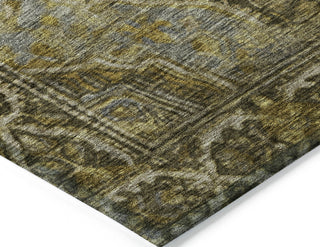 Piper Looms Chantille Border ACN1761 Brown Machine Washable Area Rug Corner Image