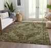 Piper Looms Chantille Border ACN1761 Brown Machine Washable Area Rug Lifestyle Image Feature