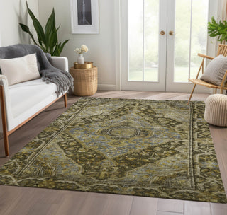 Piper Looms Chantille Border ACN1761 Brown Machine Washable Area Rug Lifestyle Image Feature