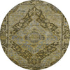 Piper Looms Chantille Border ACN1761 Brown Machine Washable Area Rug Round Main Image