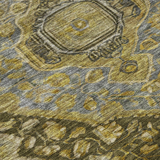 Piper Looms Chantille Border ACN1761 Brown Machine Washable Area Rug Swatch Image