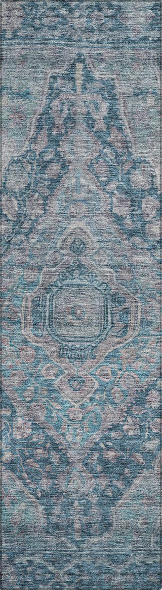 Piper Looms Chantille Border ACN1761 Denim Machine Washable Area Rug Runner Main Image