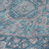 Piper Looms Chantille Border ACN1761 Denim Machine Washable Area Rug Swatch Image