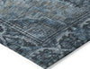 Piper Looms Chantille Border ACN1761 Navy Machine Washable Area Rug Corner Image