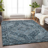 Piper Looms Chantille Border ACN1761 Navy Machine Washable Area Rug Lifestyle Image Feature